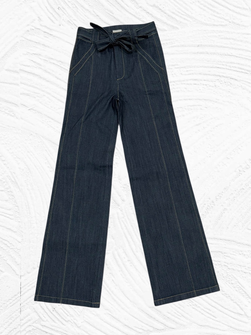 Cinq á Sept Wide Leg Jeans Belted size 0 (24X31) Stretch